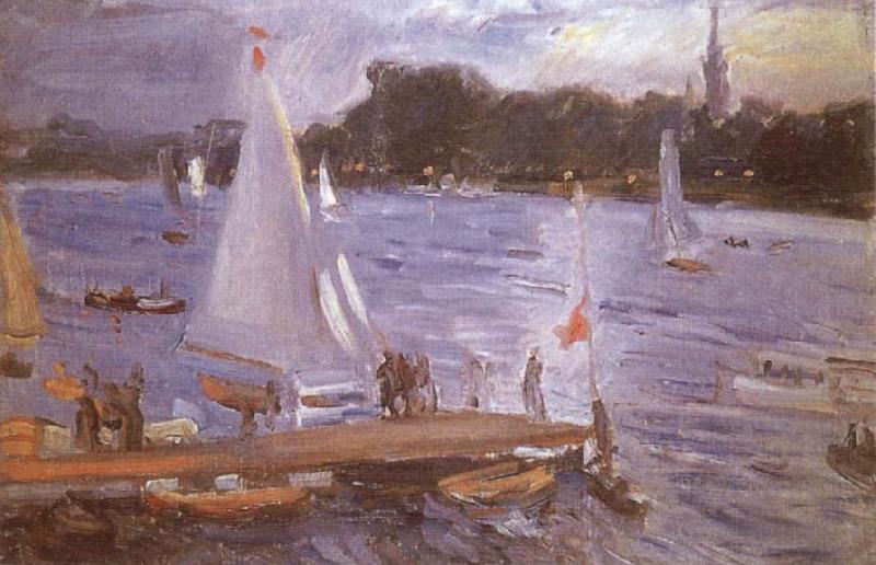 Max Slevogt The Alster at Hamburg Germany oil painting art